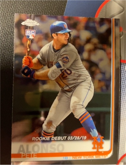 2019 Topps Chrome Update #52 Pete Alonso Rookie Debut — front
