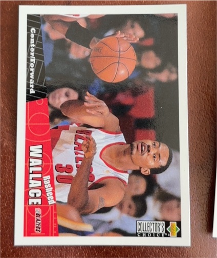 1996 Collector's Choice #318 Rasheed Wallace — front