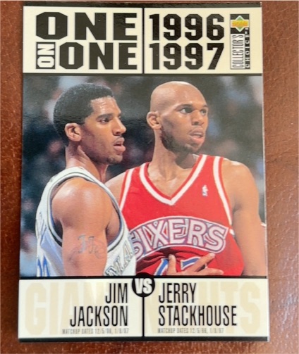 1996-97 Upper Deck Collector's Choice #360 Jim Jackson vs Jerry Stackhouse — front