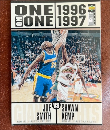 1996-97 Upper Deck Collector's Choice #358 Joe Smith vs Shawn Kemp — front
