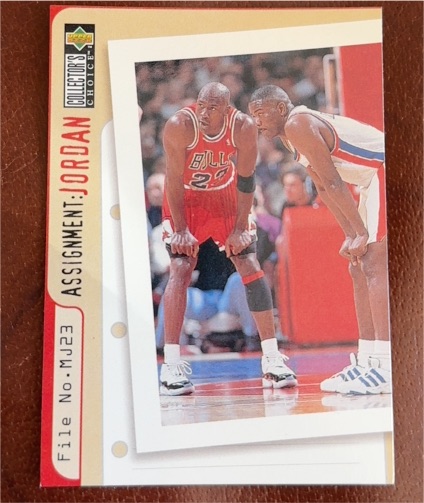 1996-97 Upper Deck Collector's Choice Assignment: Michael Jordan #MJ23 — front