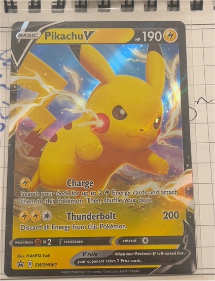 2021 Pokémon SWSH061 Pikachu V — front