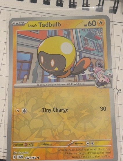 2023 Pokémon SV09: Journey Together #052 Iono's Tadbulb — front