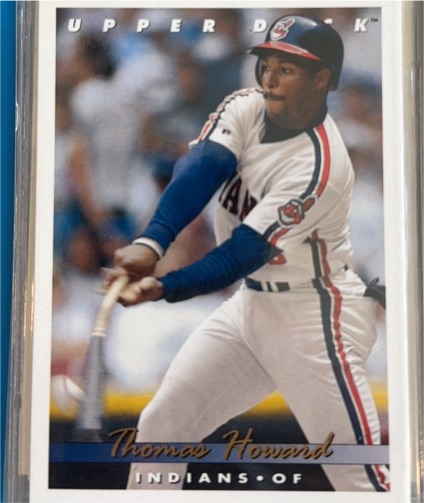 1993 Upper Deck #299 Thomas Howard Cleveland Indians — front