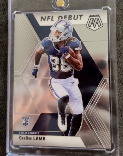 2020 Panini Mosaic #268 CeeDee Lamb NFL Debut Rookie Card — front