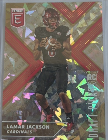 2018 Panini Elite Draft Picks #104 Lamar Jackson — front