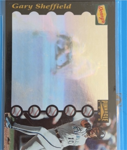 1996 Pinnacle Denny's Holograms #12 Gary Sheffield — front