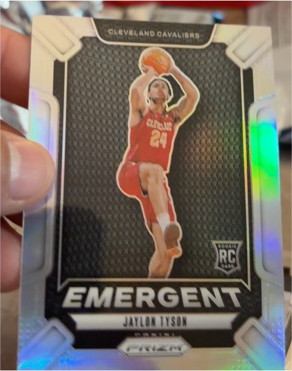 2024-25 Panini Prizm #25 Jaylon Tyson Emergent Silver — front