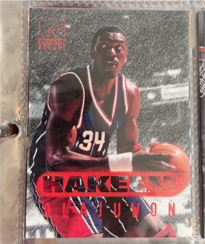 1996 Score Board #92 Hakeem Olajuwon — front