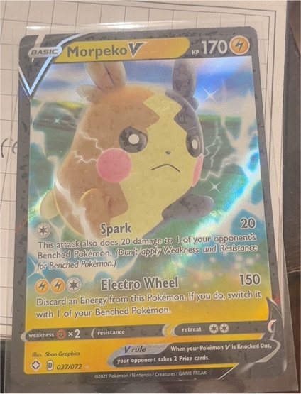2021 Pokemon Shining Fates #037 Morpeko V — front