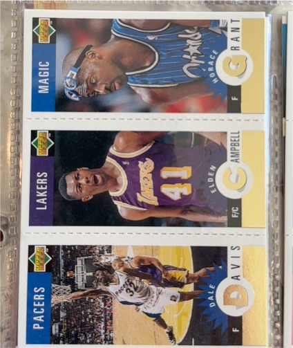 1996-97 Upper Deck Collector's Choice Mini #L1 Dale Davis / Elden Campbell / Horace Grant — front