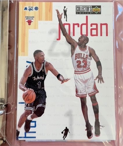 1996 Upper Deck Collector's Choice Jumbo #4 Michael Jordan Anfernee Hardaway — front