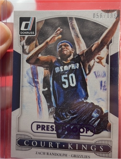 2014-15 Donruss Court Kings Press Proof Blue #48 Zach Randolph — front