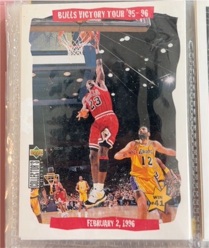 1996-97 Upper Deck Collector's Choice #25 Bulls Victory Tour '95-96 Michael Jordan — front