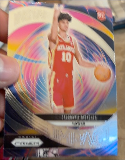 2024-25 Panini Prizm #21 Zaccharie Risacher Instant Impact Silver Prizm Rookie Card — front