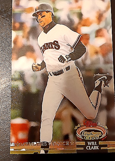 1992 Topps Stadium Club #598b Will Clark — front