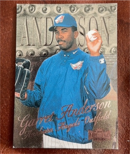 1999 Fleer Metal Universe #154 Garret Anderson — front