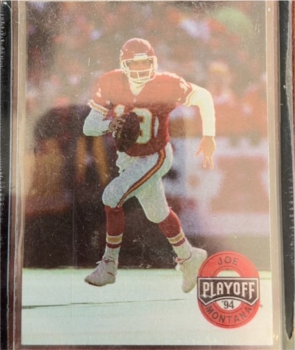 1994 Playoff #1 Joe Montana — front