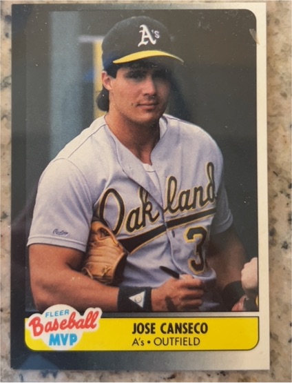 1990 Fleer Baseball MVP #6 Jose Canseco — front