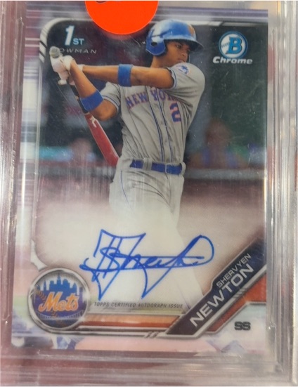 2019 Bowman Chrome Prospect Autographs #CPA-SN Shervyen Newton — front
