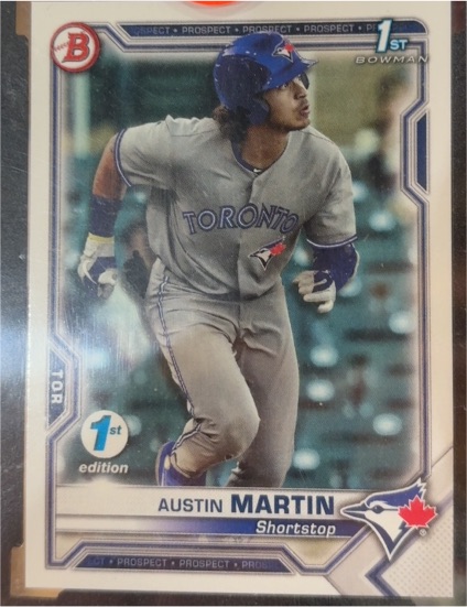2021 Bowman 1st Edition #BFE-87 Austin Martin — front