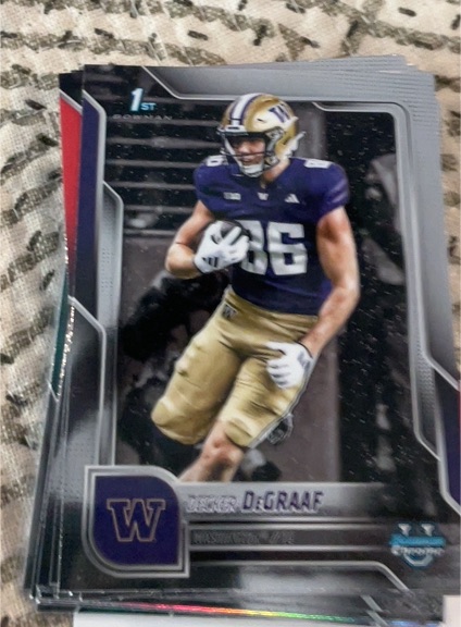 2025 Bowman University Chrome #4 Decker DeGraaf — front