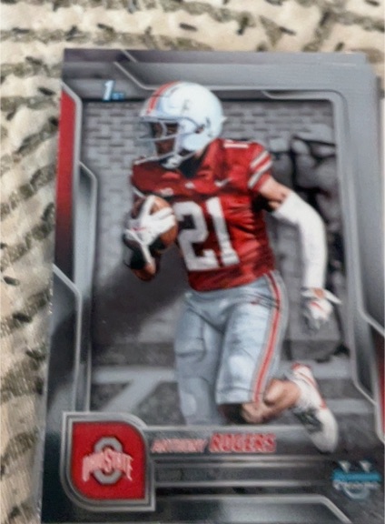 2025 Bowman Chrome University #68 Anthony Rogers Ohio State — front
