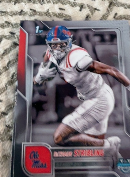 2025 Bowman University Chrome #182 De'Zhaun Stribling — front