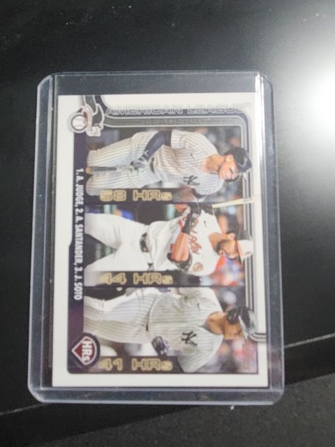 2025 Topps Series 1 #79 Aaron Judge / Juan Soto / Anthony Santander — front