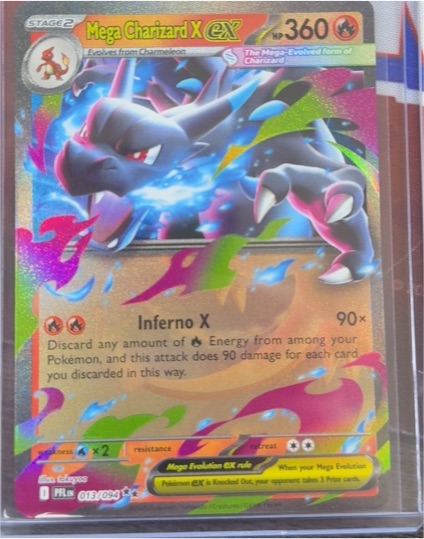 2025 Pokémon Phantasmal Flames Mega Charizard X EX #013/094 — front