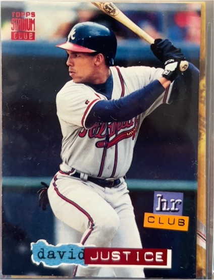 1994 Topps Stadium Club #263 David Justice — front