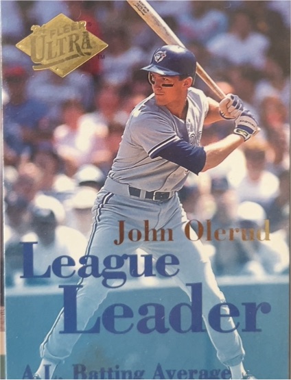 1994 Fleer Ultra #1 John Olerud League Leader — front