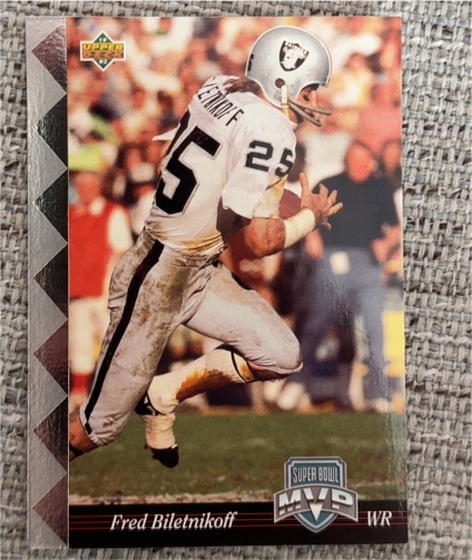 1992 Upper Deck Football Super Bowl MVP #5 Fred Biletnikoff — front