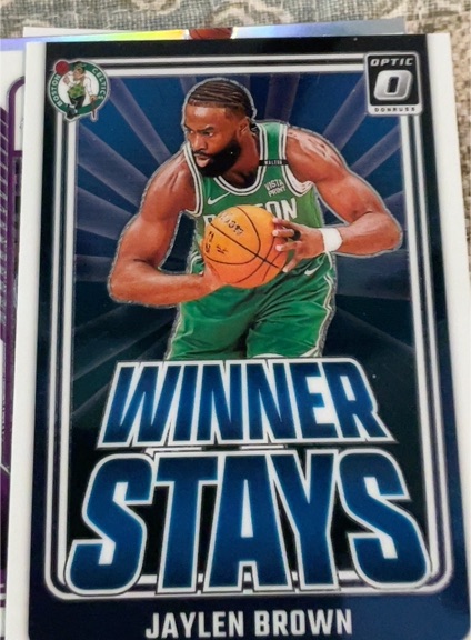2024-25 Donruss Optic #7 Jaylen Brown Winner Stays — front