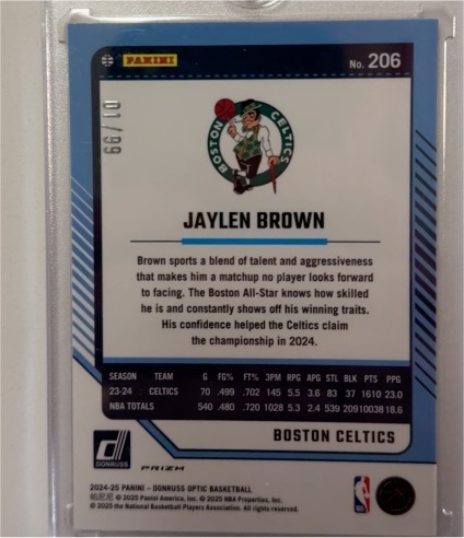 2024-25 Panini Donruss Optic #206 Jaylen Brown — front