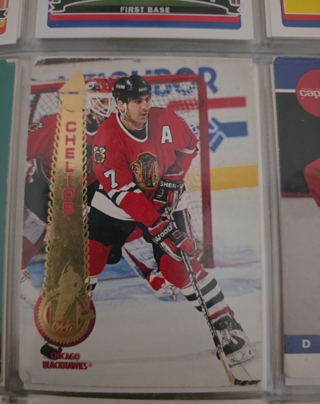 1994-95 Pinnacle #94 Chris Chelios Chicago Blackhawks — front