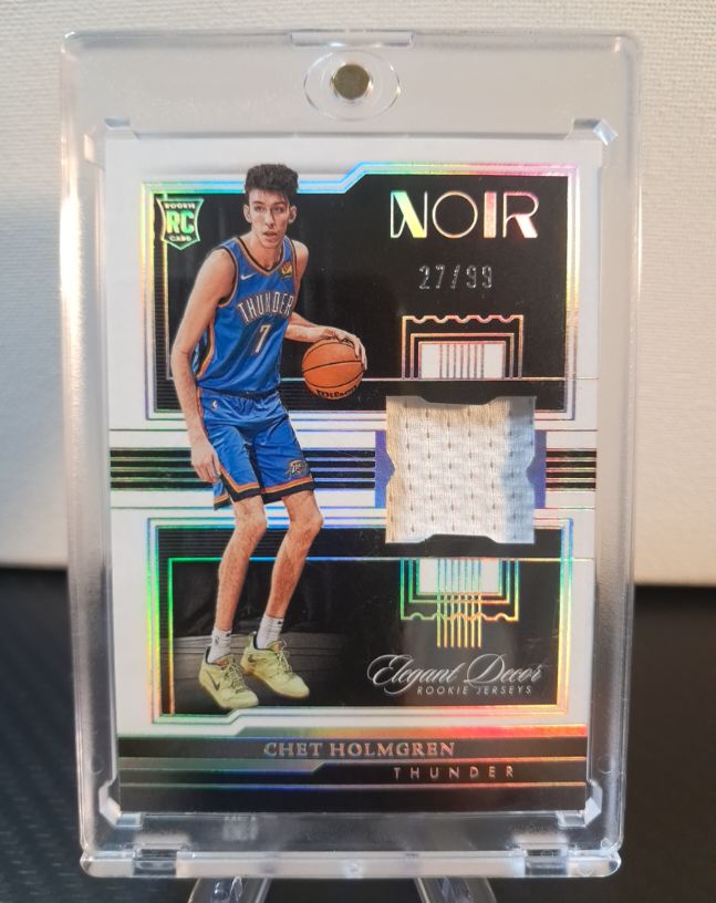 2022-23 Panini Noir Elegant Decor Rookie Jerseys #EDR-CHK Chet Holmgren — front