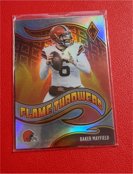 2021 Panini Phoenix #FT-6 Baker Mayfield Flame Throwers — front