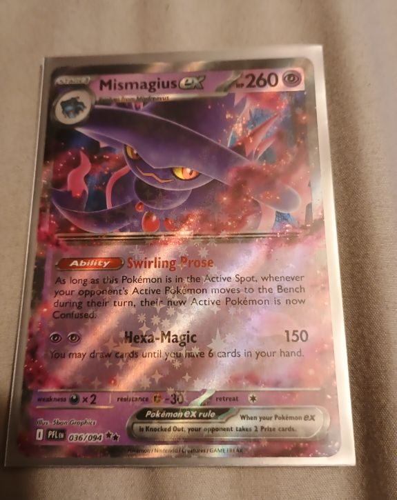 2022 Pokemon Mismagius ex #036/094 Phantasmal Flames — front