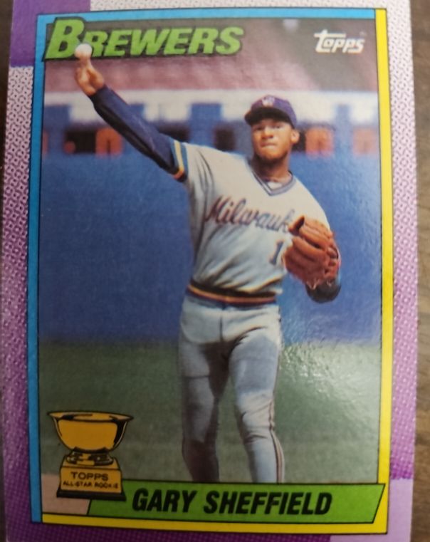 1990 Topps #718 Gary Sheffield Milwaukee Brewers — front