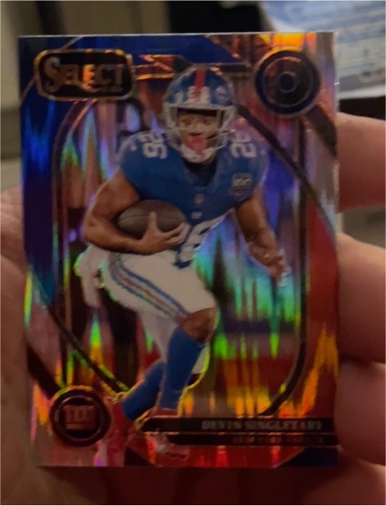2024 Panini Select #250 Devin Singletary Red Prizm Shock — front