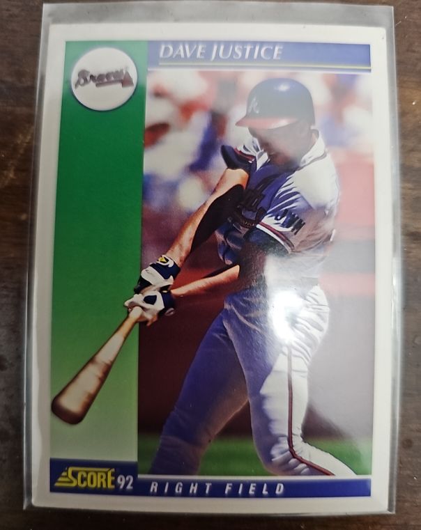 1992 Score #4 Dave Justice — front