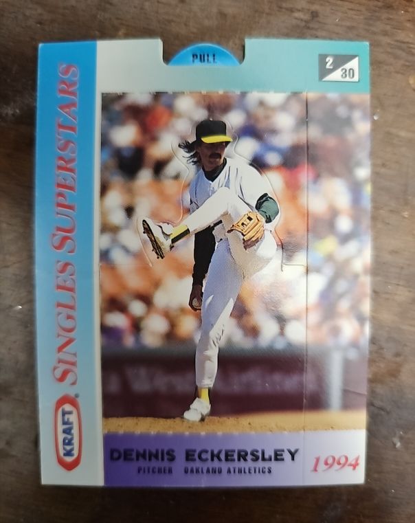1994 Kraft Singles Superstars #2 Dennis Eckersley — front