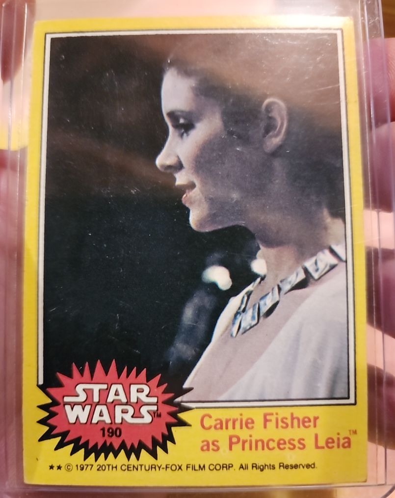 1977 Topps Star Wars Series 3 #190 Carrie Fisher as Princess Leia — front