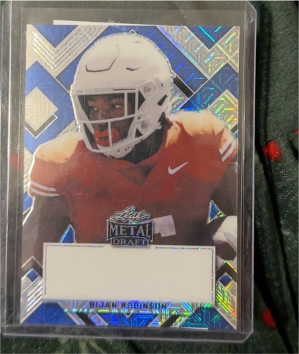 2022 Leaf Metal Draft #PA-BR1 Bijan Robinson — front