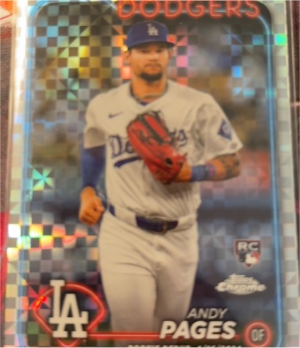 2024 Topps Chrome Update #USC186 Andy Pages X-Fractor Rookie — front