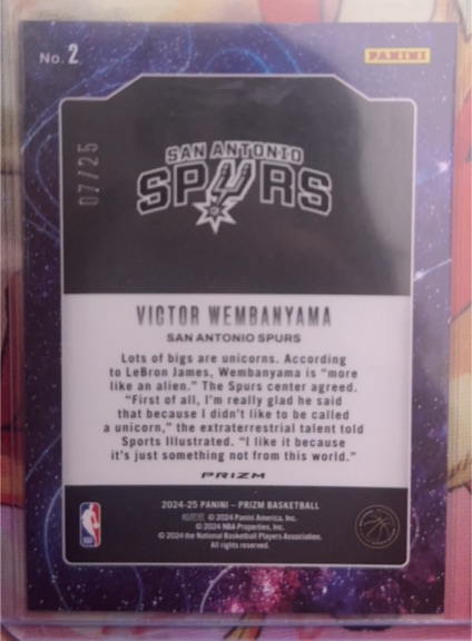 2024-25 Panini Prizm Deep Space #2 Victor Wembanyama — front