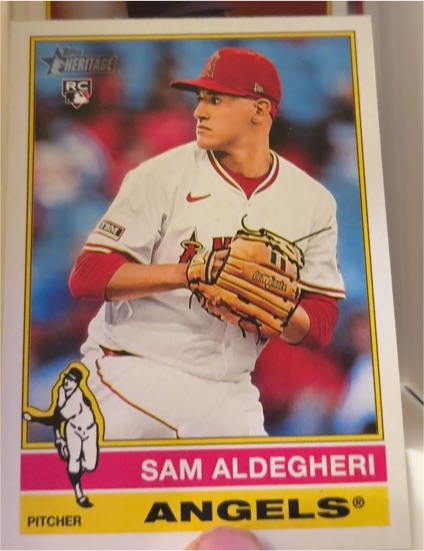 2025 Topps Heritage #322 Sam Aldegheri — front