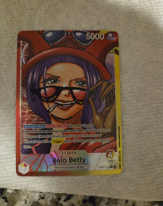 2023 One Piece Card OP05-002 Belo Betty — front