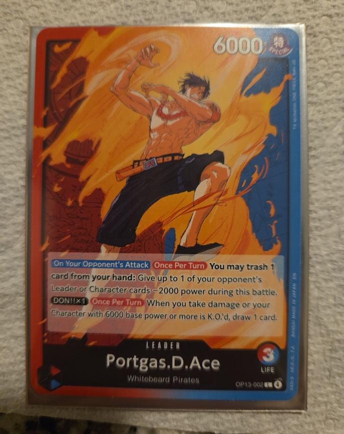 Portgas.D.Ace OP13-002 Carrying on His Will — front
